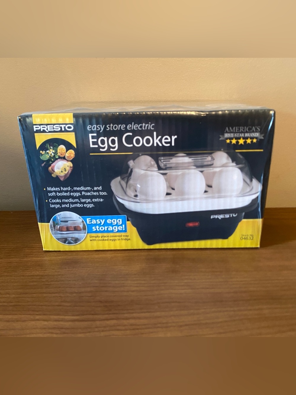 PRESTO ELECTRIC EGG COOKER Easy Store. 6 CT. HARD, MEDIUM, SOFT, POACHED, BOILED